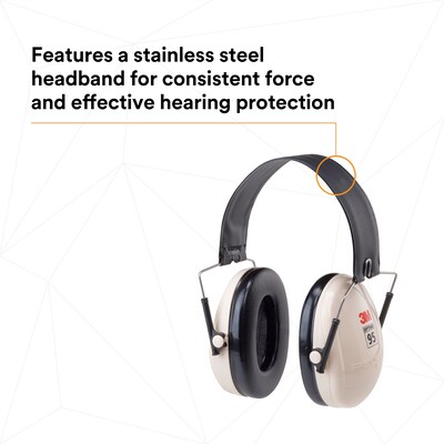 Peltor Optime 95 Folding Over-the-Head H6F/V Earmuffs, NRR 95 dB, Beige (MMMH6FV)