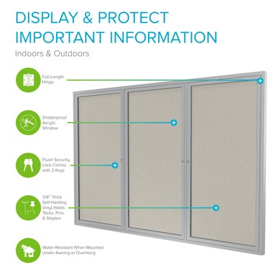 Ghent Vinyl Bulletin Board, Satin Frame, 6 x 4 (PA34872VX-185)