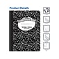 Better Office 1-Subject Composition Notebooks, 7.5" x 9.75", Wide Ruled, 100 Sheets, Black, 12/Pack (25112-12PK)