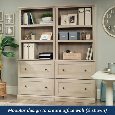Sauder Select 70"H 3-Shelf Bookcase, Chalked Chestnut (444770)