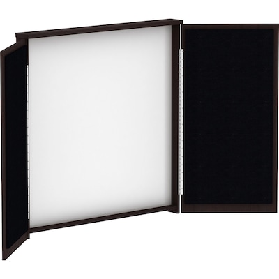 Lorell Laminate Dry-Erase Whiteboard, Presentation Cabinet, 47.3 W x 47.3 H (LLR18275)