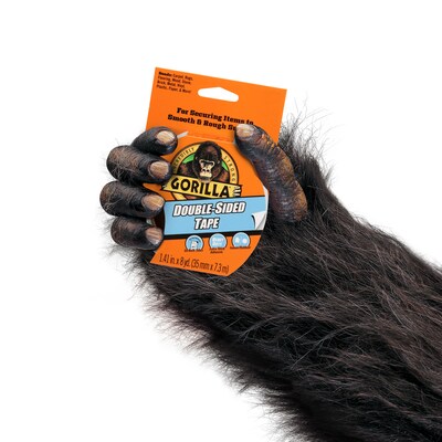 Gorilla Double-Sided Tape, 1.4" x 8 yds., Grey (100925)