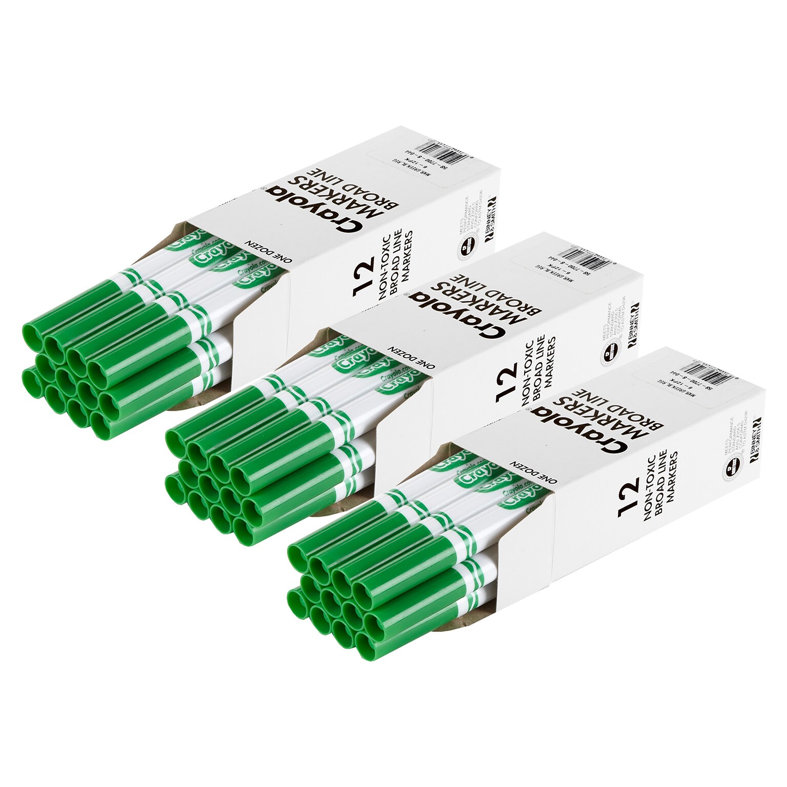 Crayola Bulk Markers, Conical Tip, Green, 12/Pack, 3 Packs/Bundle (BIN587700044-3)