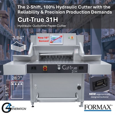 Formax Cut-True 31H 28.7 Guillotine Paper Cutter, Gray (CUT-TRUE 31H)