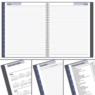 2027 AT-A-GLANCE DayMinder 8.5" x 11" Weekly & Monthly Planner, Poly Cover, Gray (GC545-07-27)