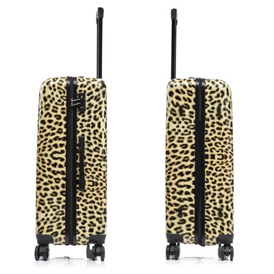 InUSA Prints 28" Hardside Suitcase, 4-Wheeled Spinner, TSA Checkpoint Friendly, Cheetah Animal Print (IUAPC00L-CHE)