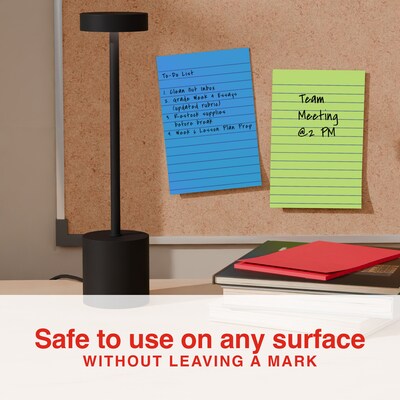 Staples Ultra Sticky Notes, 4" x 6", Summer Breeze Collection, Lined, 45 Sheets/Pad, 24 Pads/Pack (ST62892)