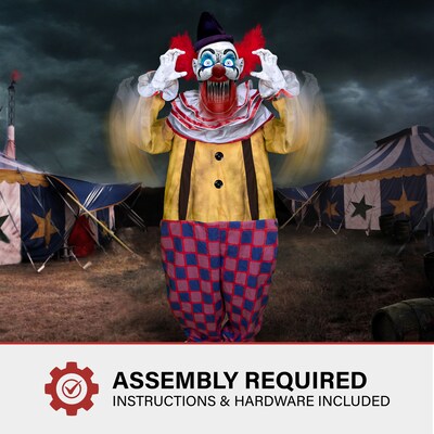 Haunted Hill Farm Motion-Activated Startling Arms Clown by Tekky (HHSTLCLOWN2FLSA)