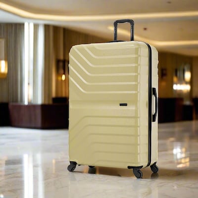 InUSA Aurum 33.66 Hardside Suitcase, 4-Wheeled Spinner, TSA Checkpoint Friendly, Champagne (IUAUR00XL-CHA)