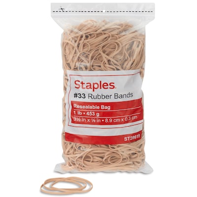 Staples Economy #33 Rubber Bands, 820/Pack (28619-CC)