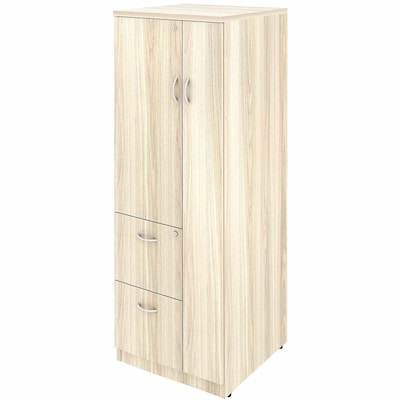 Lorell Essentials Series 65.5" Storage Cabinet With 2-Shelves, 2-Drawers, Modern Elm (LLR66338)