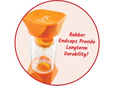 hand2mind Jumbo 5-Minute Sand Timer, Orange (93068)