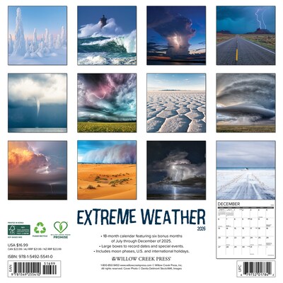 2026 Willow Creek Extreme Weather 12 x 12 Monthly Wall Calendar (55410)