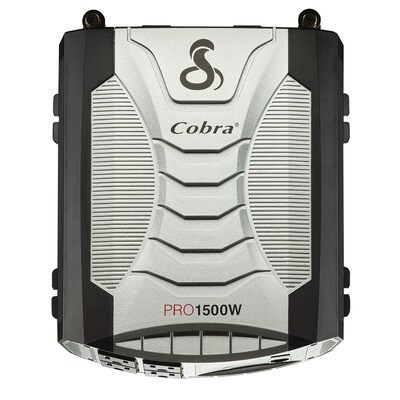 Cobra PRO 1500W Professional-Grade Power Inverter with 2 USB Ports, 4-Outlets, Black & Gray (CPI1500W)