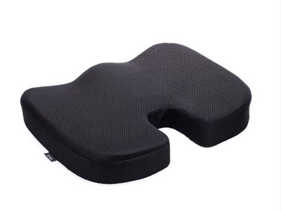 Coccyx Contoured Seat Sushion, Molded Foam, Standard, Black