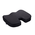 Coccyx Contoured Seat Sushion, Molded Foam, Standard, Black