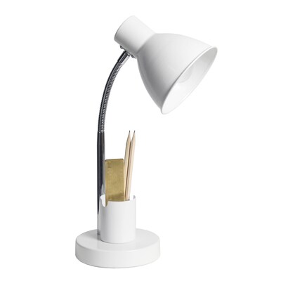 Simple Designs Sleek Essentials LED Desk Lamp, 16.22", Off White (LD1076-OFF)