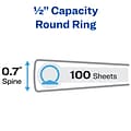 Avery 1/2 3-Ring Non-View Binders, Black (03201)