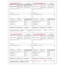 ComplyRight 2023 W-2 Tax Form, 1-Part, 4-Up, Copy B, C, 2, 500/Pack (5205B)