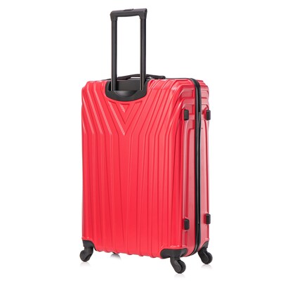 InUSA Vasty 30.31" Hardside Suitcase, 4-Wheeled Spinner, TSA Checkpoint Friendly, Red (IUVAS00L-RED)