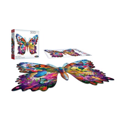 RoseArt Big 500-Piece Butterfly Shaped Puzzle (CZA7450ZZV)