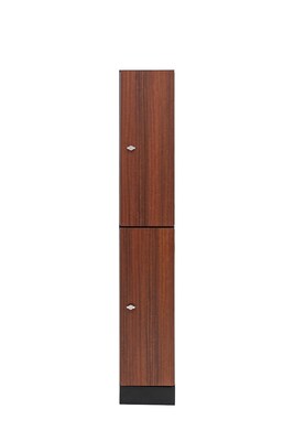 Alpine Industries 72 2-Tier 1-Column Storage Locker, Walnut (701-W-1-SPW-MK)