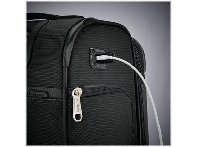 Samsonite SoLyte DLX Polyester Carry-On Luggage, Midnight Black (123567-1548)