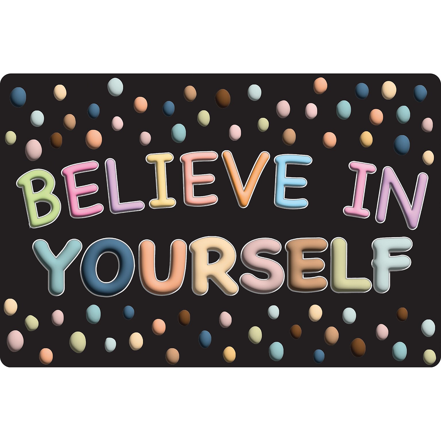 Ashley Productions Smart Poly, The Original Fun Mat, Welcome Mat, 15.5 x 23.5, Believe in Yourself (ASH91522)