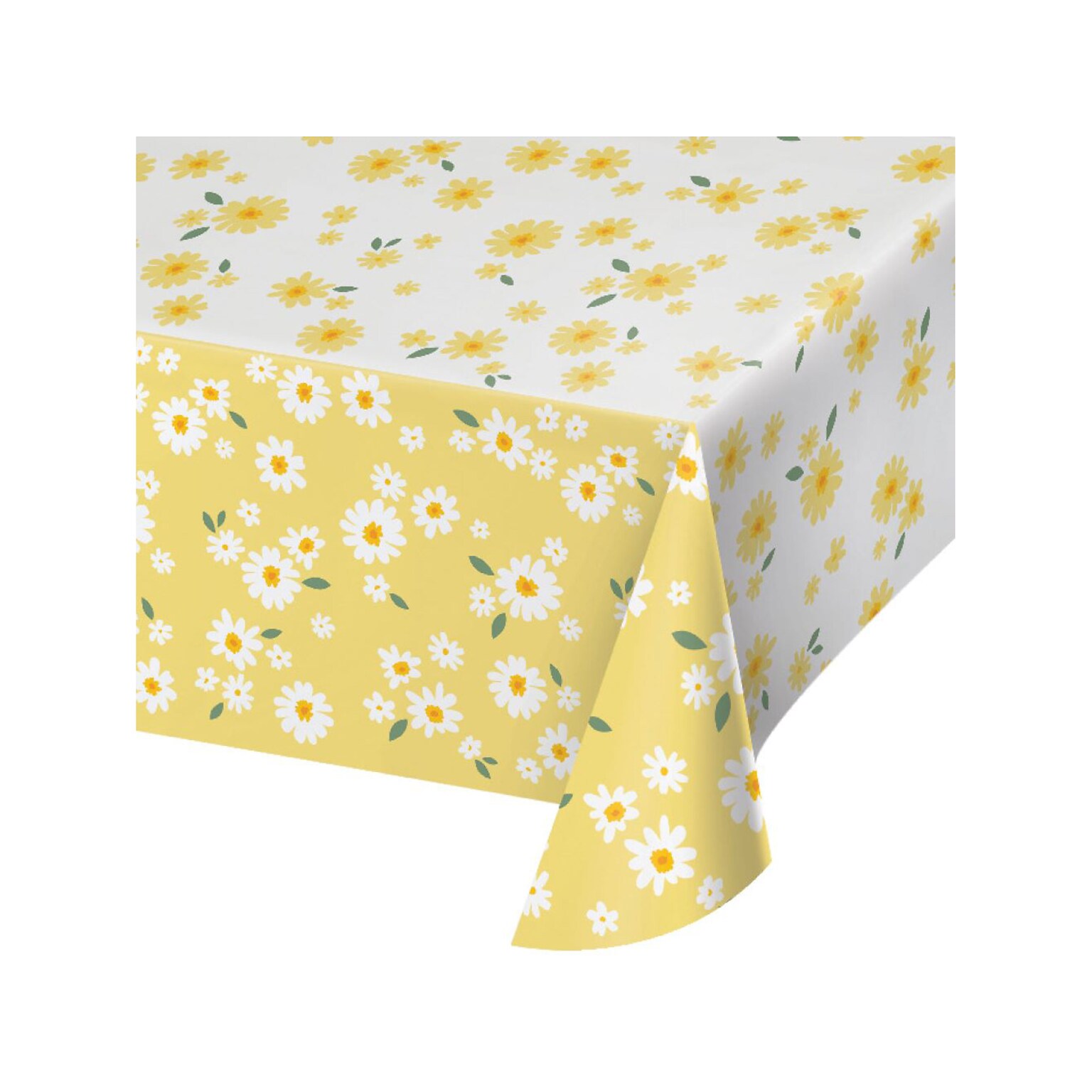 Creative Converting Sweet Daisy Party Tablecloth, Yellow/White, 3/Pack (DTC372469TC)