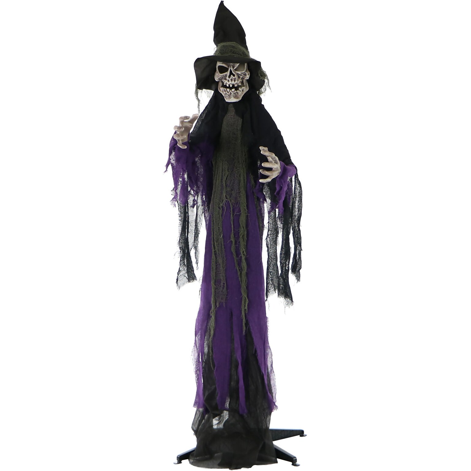 Haunted Hill Farm Life-Size Poseable Skeleton Witch (HHWITCH-6FL)