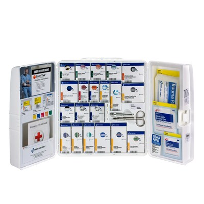 SmartCompliance Plastic First Aid Cabinet with Medication, 50 People, 245 Pieces (1000-FAE-0103)