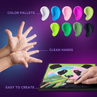 OKTO Clay-by-Number Panda Air-Dry Clay Art Kit, 17/Set (OKT20000)
