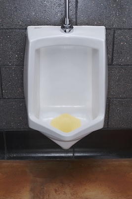 Fresh Products Wave 3D Anti-Splash Urinal Screen, Citrus Scent, Yellow, 10/Box (3WDSF10)