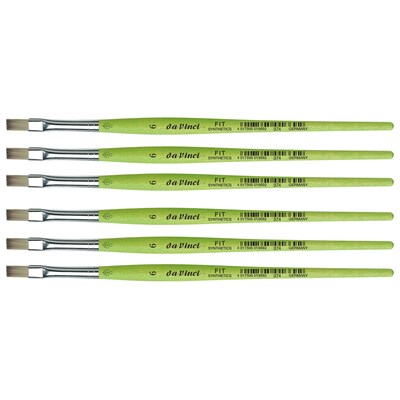 da Vinci FIT Synthetics Acrylic & Tempera Student Flat Brush, 6 /Pack (DVXVA3746-6)
