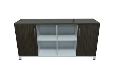 Boss Office Products Simple System 29.5H Storage Credenza, Driftwood/White (S502)