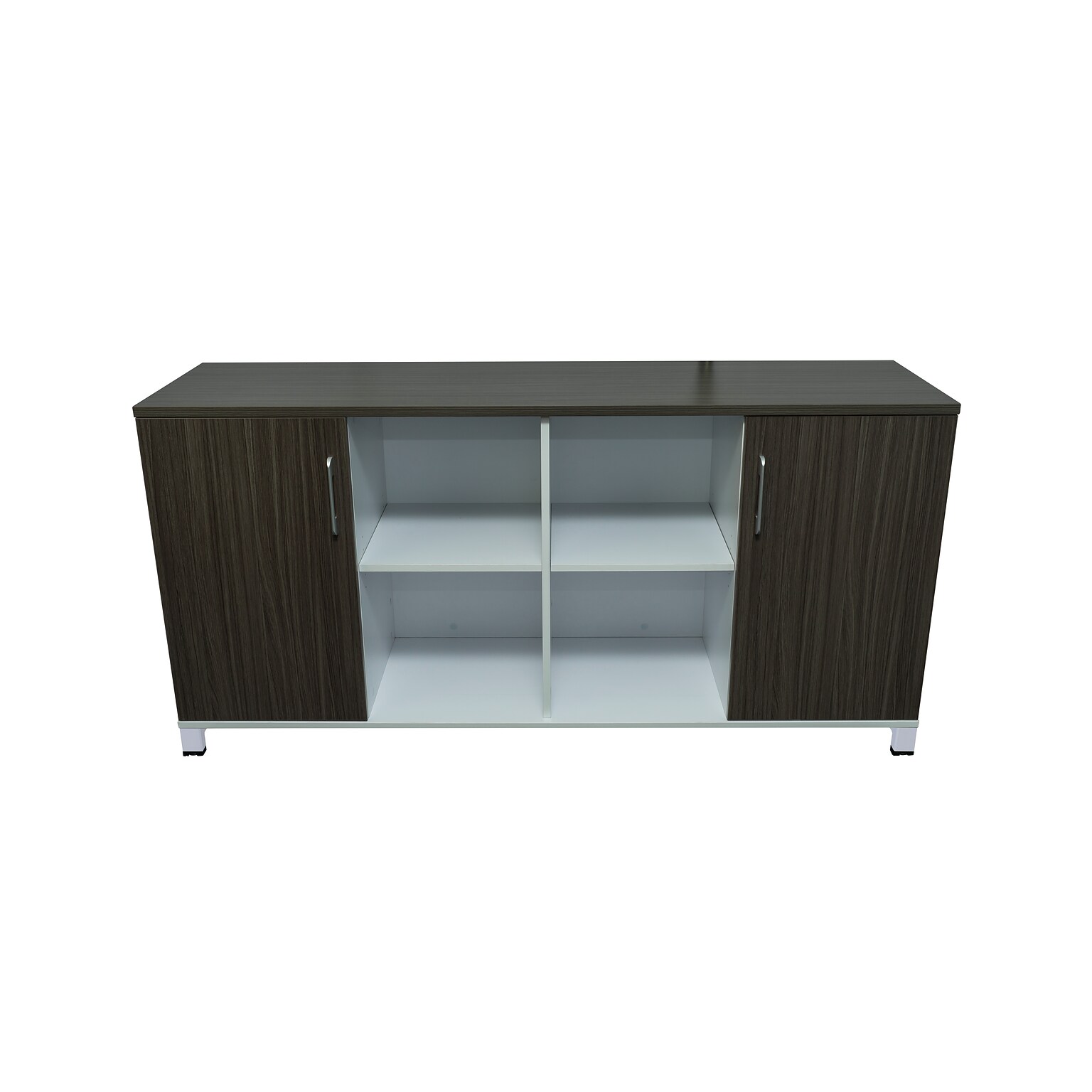 Boss Office Products Simple System 29.5H Storage Credenza, Driftwood/White (S502)