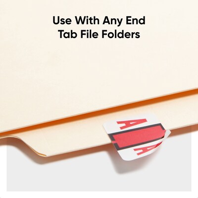 Smead BCCR Bar Style Color-Coded File Folder Labels, 1" x 1.25", Assorted Colors, 500/Rolls, 26 Rolls/Box (67070)