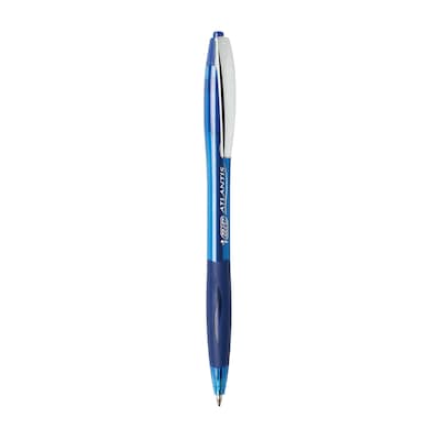 BIC Glide Retractable Ballpoint Pen, Medium Point, 1.0mm, Blue Ink, Dozen (VCG11-BLU)