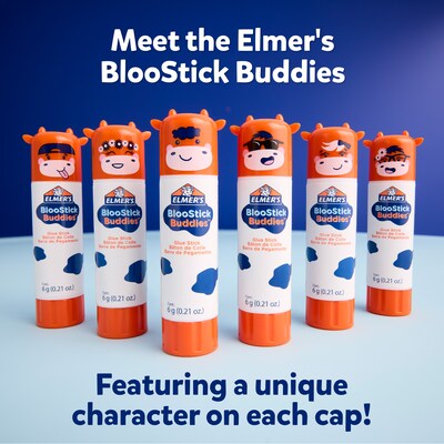 Elmers BlooStick Buddies Washable Removable Glue Sticks, 48/Pack (2213735)