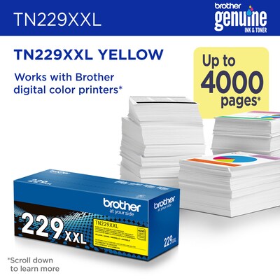 Brother TN229XXLY Yellow Extra High Yield Toner Cartridge