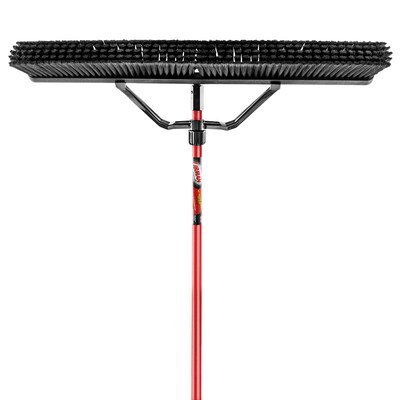 Libman Commercial 36 Smooth Surface Heavy-Duty Push Broom, Black Bristles, 3/Carton (850)