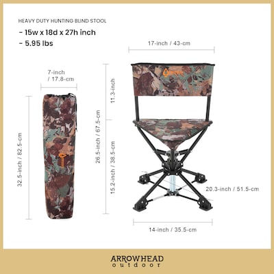 Arrowhead Outdoor 360-Swiveling Outdoor Chair, Camouflage (TSRTKKS0342U)