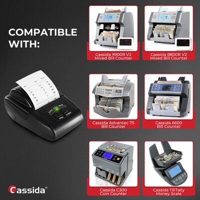 Cassida Universal Cash Handling Printer, Black (KP-1)