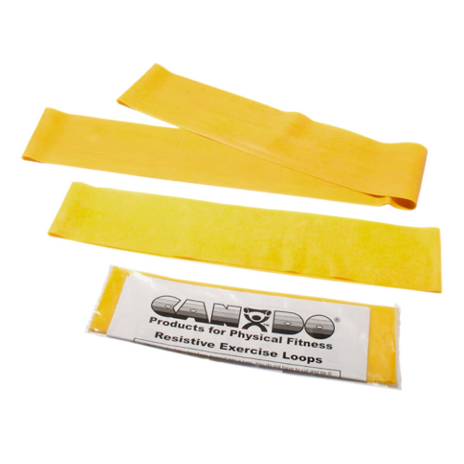 CanDo Band Exercise Loop, Yellow, 3 Piece/Set