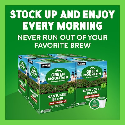 Green Mountain Nantucket Blend Coffee Keurig® K-Cup® Pods, Medium Roast, 96/Carton (6663)