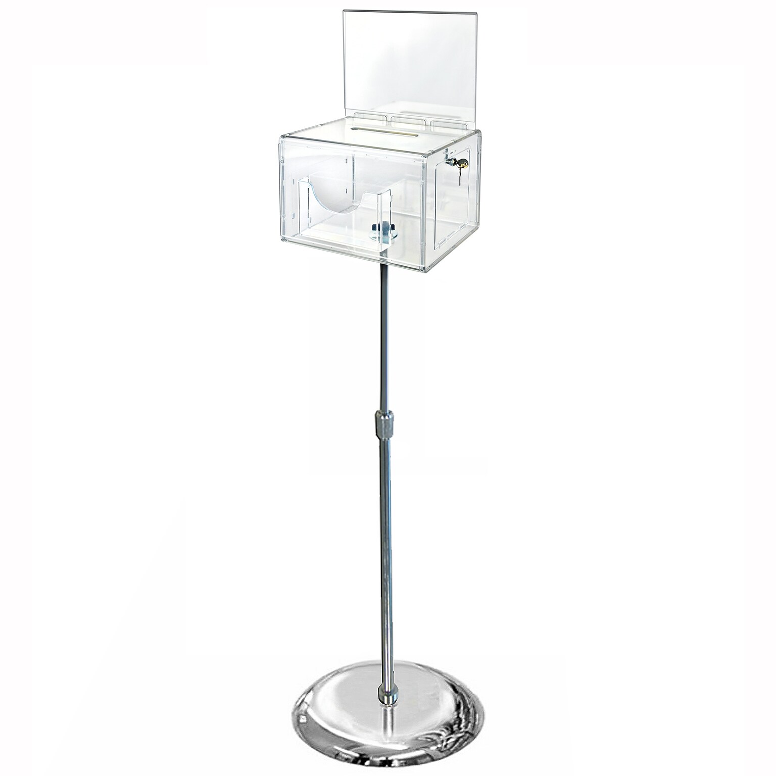 Azar Displays XL Suggestion Box with Pocket (206325-CLR)