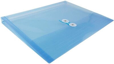 JAM Paper Premium Plastic Document File, Letter, Blue, 3/Pack (218B1BUX3)