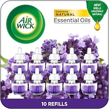 Air Wick Essential Oils Scented Oil Refill, Lavender & Chamomile, 0.67 fl. oz., 10/Pack (01919)