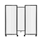 Versare The Room Divider 360 Freestanding Folding Portable Partition, 72H x 102W, Opal Fluted Poly