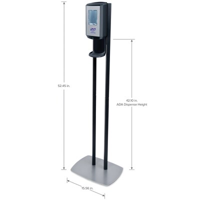 Purell CS 6 Automatic Floor Stand Hand Sanitizer Dispenser, Black/Chrome (7416-DS)